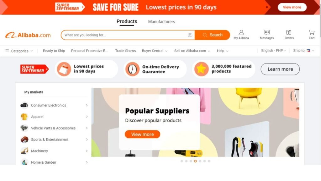 اختر المنتجات على Alibaba - Yunteng Global Logistics Chins