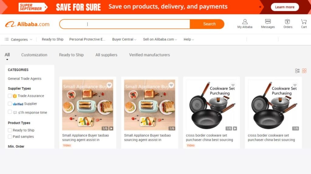 Alibabaサプライヤー検索を使用して専門サプライヤーを探す